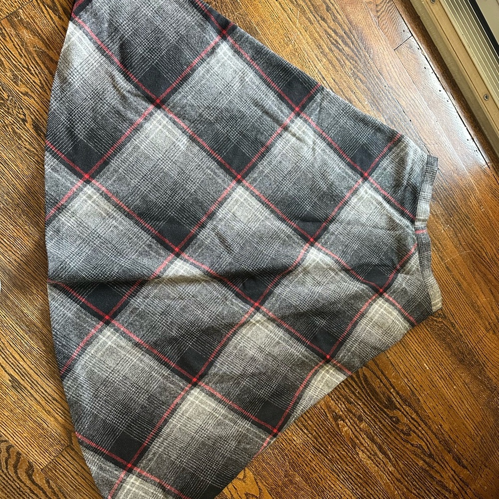 Fay’s Closet Gray and Black Plaid A-Line Skirt